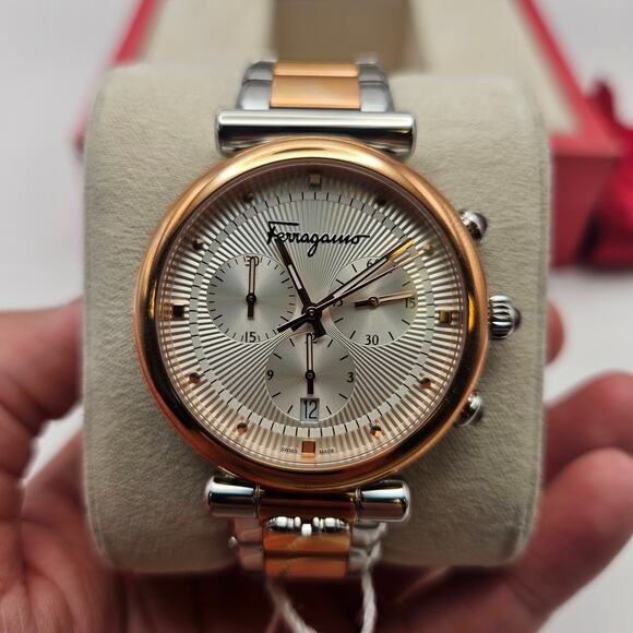 SALVATORE FERRAGAMO SFHQ00620 ORA LADIES WATCH SAPPHIRE QUARTZ NIB main image 4